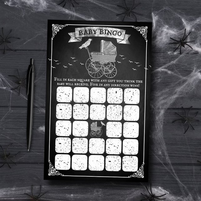 Vintag Stroller Halloween Kinderdusche Bingo (Von Creator hochgeladen)