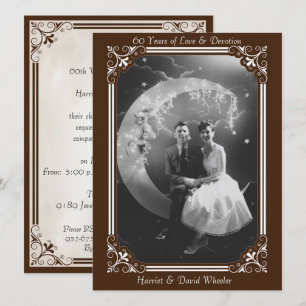 Vintag Style 60th Anniversary Celebration Einladung