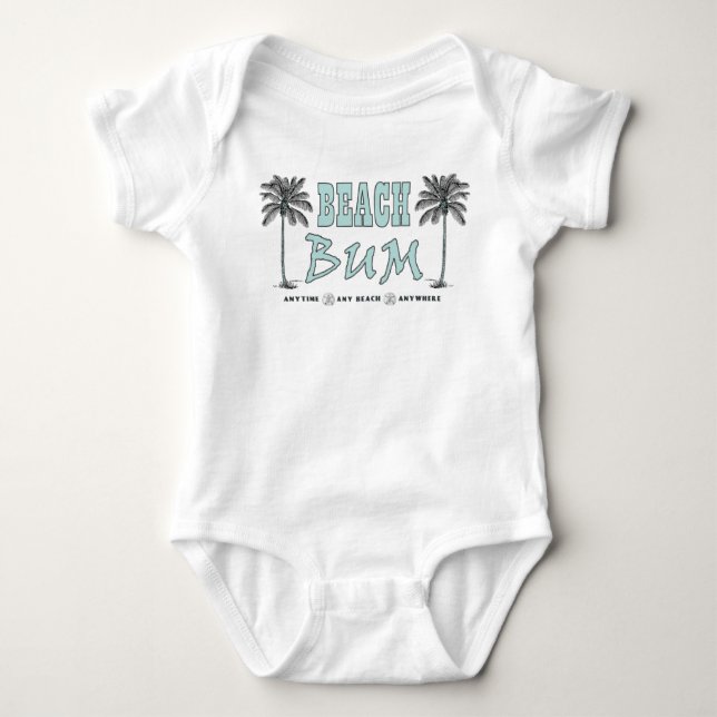Vintag Style Beach Bum Baby Onsie Strampler (Vorderseite)