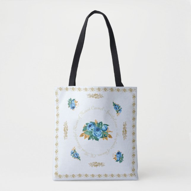 Vintag Style Blue Rose Tasche (Vorderseite)