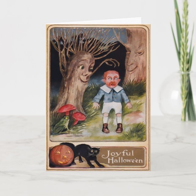Vintag Style Halloween Card Feiertagskarte (Vorderseite)