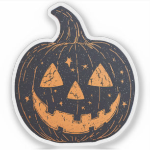 Vintag Style Halloween Pumpkin Aufkleber