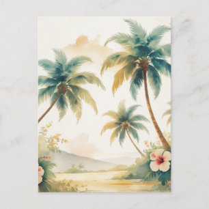 Vintag Style Hawaiian Travel Honolulu Feiertagspostkarte
