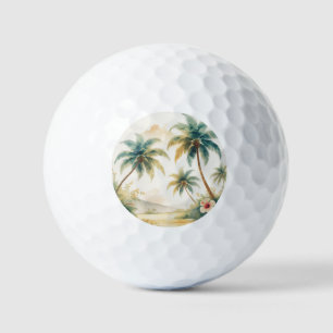 Vintag Style Hawaiian Travel Honolulu Golfball