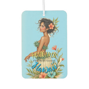 Vintag Style Hawaiian Travel Honolulu Hula Girl Autolufterfrischer