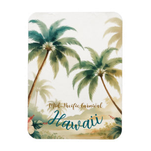 Vintag Style Hawaiian Travel Honolulu Magnet