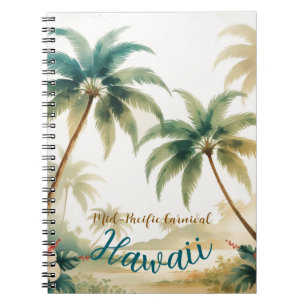 Vintag Style Hawaiian Travel Honolulu Notizblock