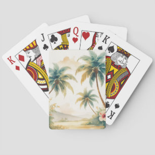 Vintag Style Hawaiian Travel Honolulu Spielkarten