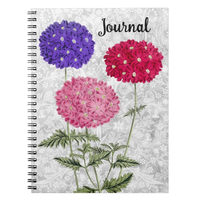Vintag Style Hydrangea Blume Journal-Notebook Notizblock (Vorderseite)