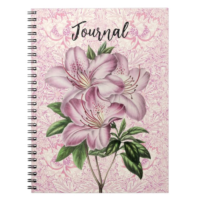 Vintag Style Lily Bunch Mauve Pink Journal Notizblock (Vorderseite)
