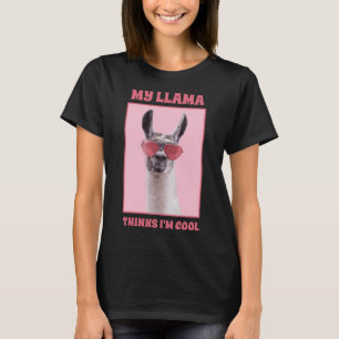 Vintag Style Llama My Llama denkt, ich bin Cool T-Shirt