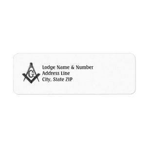 Vintag Style Masonic Logoadresse