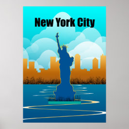 Vintag Style New York City Travel Poster