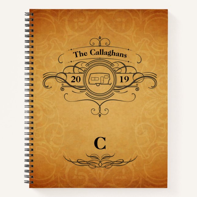 Vintag Style RV Camper Travel Journal Notizbuch (Vorderseite)