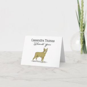 Vintag Stylisierte French Bulldog C Dankeskarte