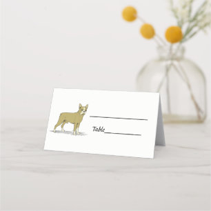 Vintag Stylisierte French Bulldog C Platzkarte