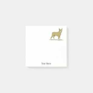 Vintag Stylisierte French Bulldog C Post-it Klebezettel