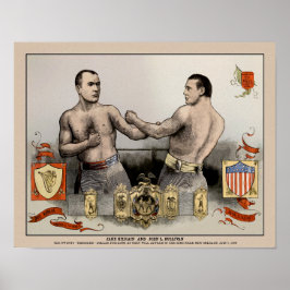 Vintag Sullivan vs Kilrain Illustriert Cover Pos Poster