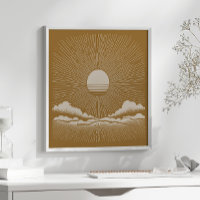 Vintag Sunburst Celestial Boho Nature Inspiriert