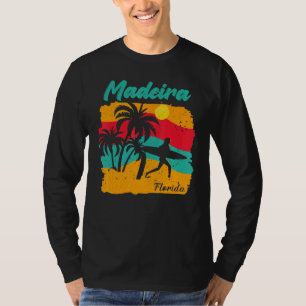 Vintag Sunset Beach Surfen Madeira Florida Sommer T-Shirt