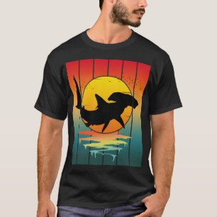 Vintag Sunset Hammerhead Shark T-Shirt