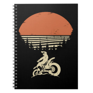 Vintag Sunset Motorbike Motocross Notizblock