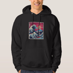 Vintag Sunset Nature Lover Japanischer Wave Art Su Hoodie