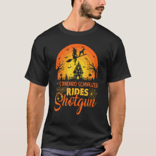 Vintag Sunset Standard Schnauzer Dog Ride Shotgun T-Shirt