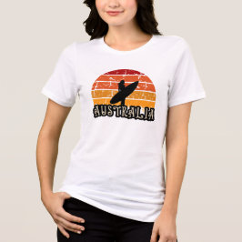 Vintag Sunset Surf Girl Tri-Blend Shirt