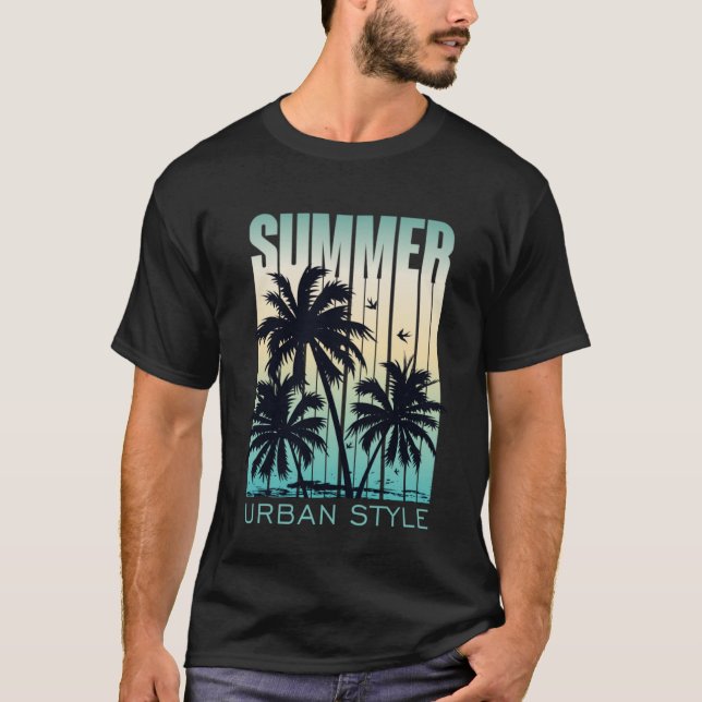 Vintag Surfer Retro Surfing Beach Sommerurlaub T-Shirt (Vorderseite)