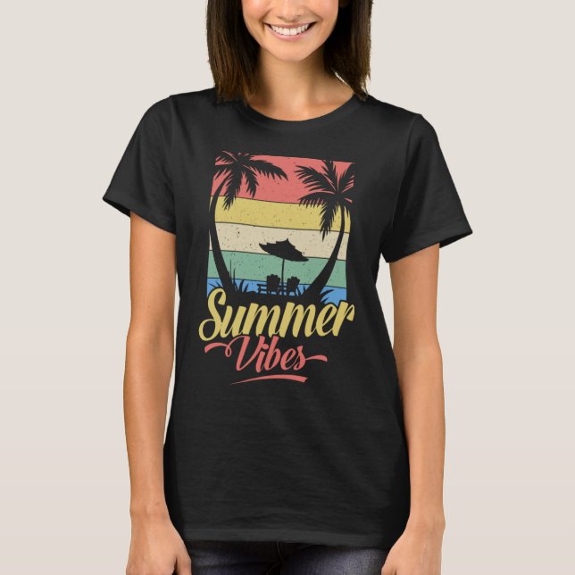 Vintag Surfer Retro Surfing Beach Sommerurlaub T-Shirt (Vorderseite)