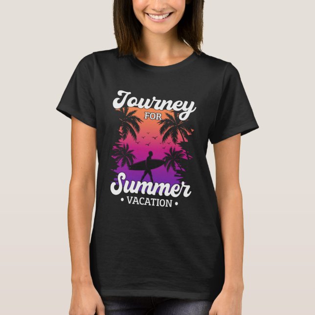 Vintag Surfer Retro Surfing Beach Sommerurlaub T-Shirt (Vorderseite)