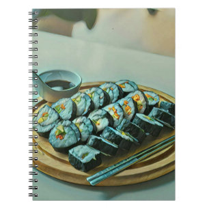 Vintag Sushi Artwork Notizblock