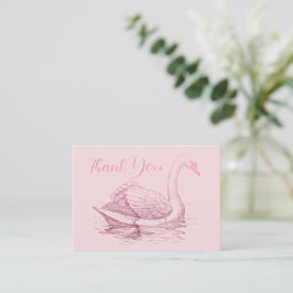 Vintag Swan Bird Vielen Dank Mitteilungskarte