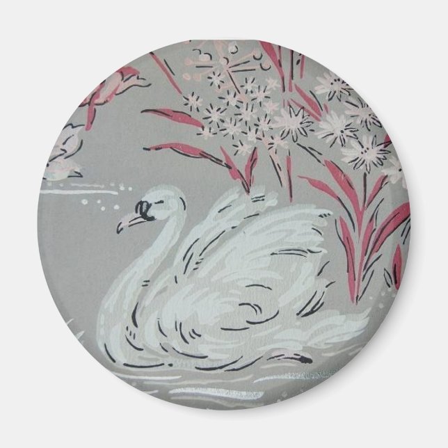 Vintag Swan Magnet (Vorne)