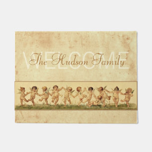 Vintag Sweet Happiy Dancing Cherubs Personalisiert Fußmatte