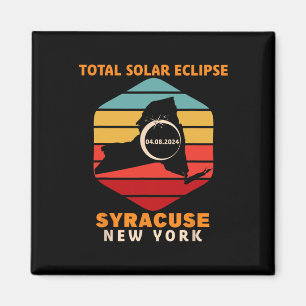Vintag Syrakus New York Total Solar Eclipse 2024 Magnet
