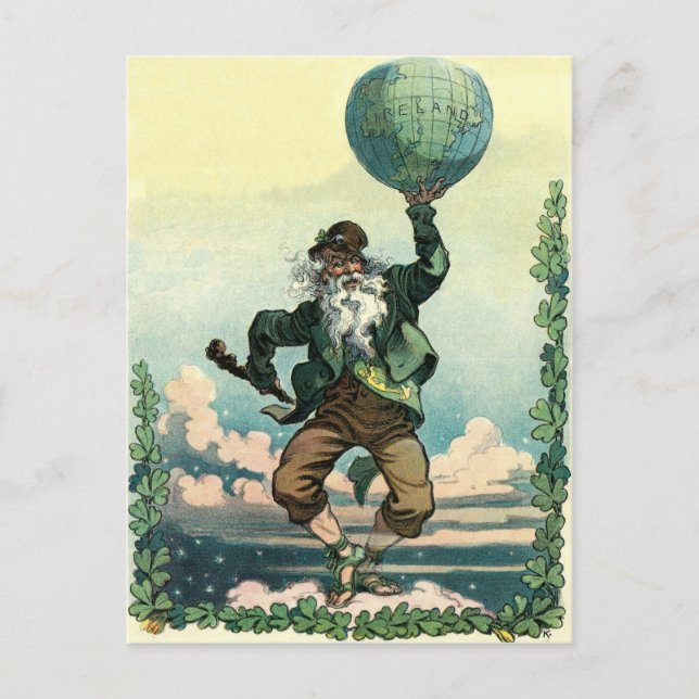 Vintag: Tag des Hl. Patrick - Postkarte (Vorderseite)