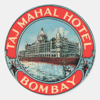 Vintag Taj Mahal Hotel Bombay Stickers