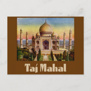 Vintag Taj Mahal Postkarte