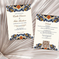 Vintag Talavera Azulejo Blauen Fliesen Hochzeit