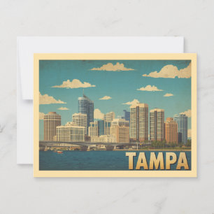 Vintag Tampa Travel Postkarte