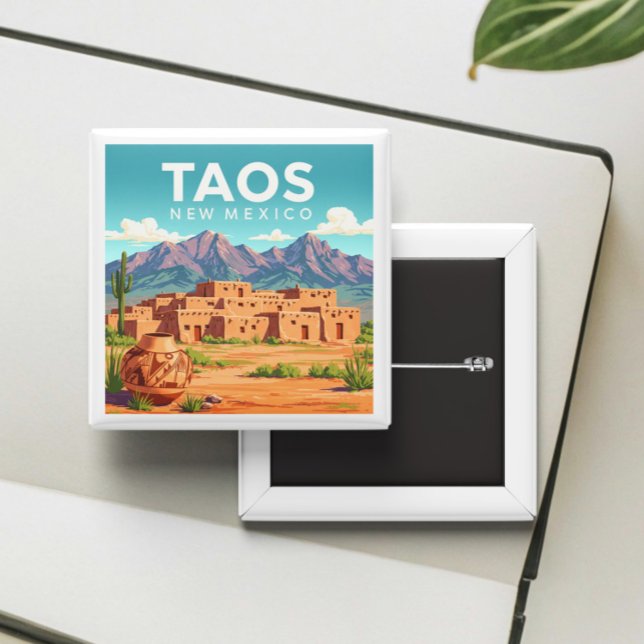 Vintag Taos New Mexico Button (Von Creator hochgeladen)