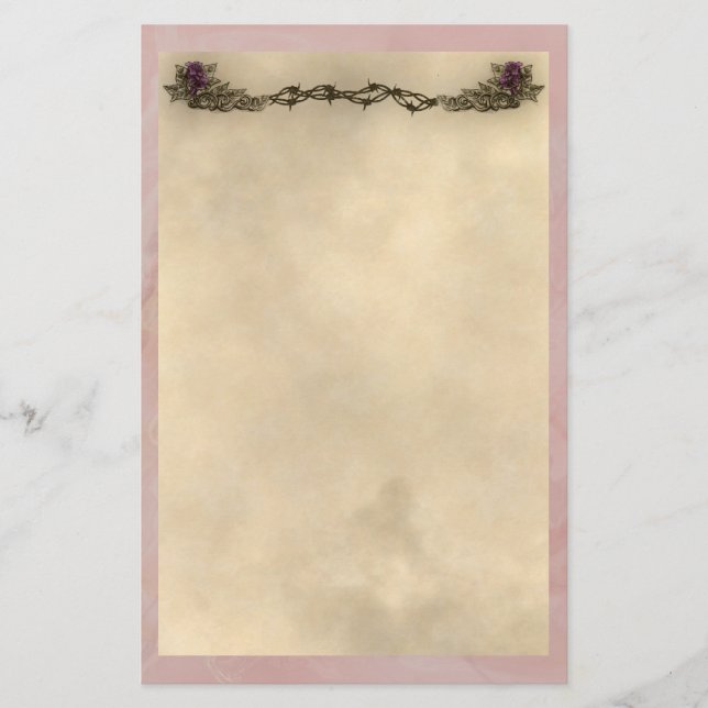 Vintag Tattoo Lilies Stationery Briefpapier (Vorderseite)