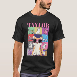 Vintag Taylor Personalisiert Cat Geburtstagsparty T-Shirt