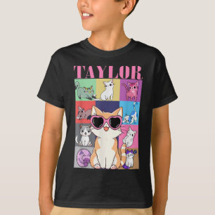 Vintag Taylor Vorname Personalisiert Cat Birthda T-Shirt