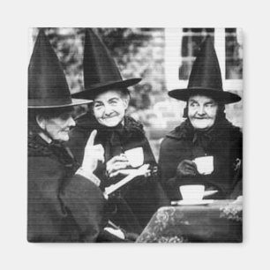 Vintag Tea Hexe Magnet