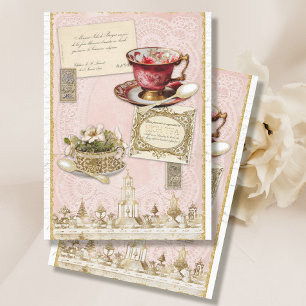 Vintag Teacup Hoher Tee Seidenpapier