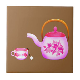 Vintag Teacups Teekorb Fliese