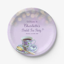Vintag Tee Party Brautparty Lilac